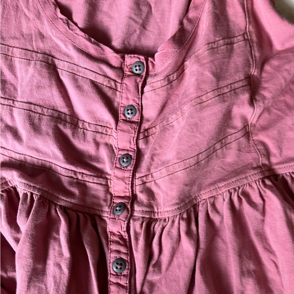 Free People Brooke hi lo tunic Tank Rose Pink - Picture 2 of 7